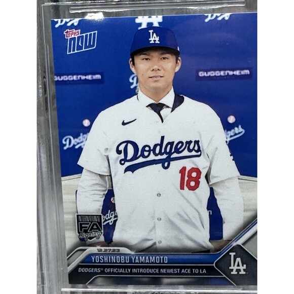 2023 TOPPS NOW OFFSEASON #OS25 YOSHINOBU YAMAMOTO ROOKIE RC BGS 9.5 Gem Dodgers - Picture 5 of 9